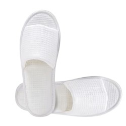 Egyptian Cotton Open Toe Luxury Waffle Slippers